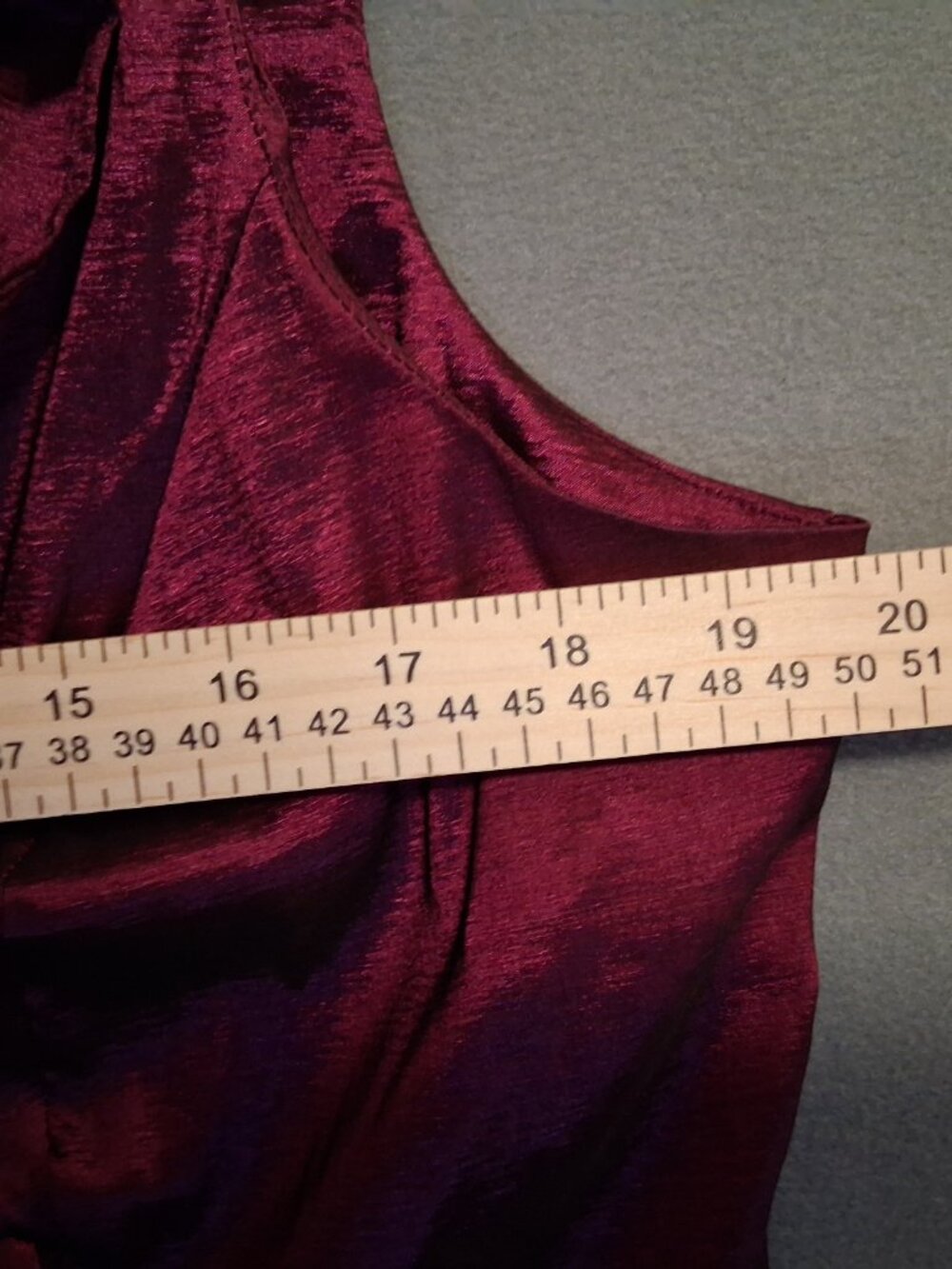 Collection Dress Barn Women's Purple Ruffled Blouse Size 16 Dressy Mobwife Shiny - Picture 4 of 6
